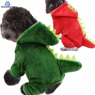 DF Roupa De Cachorro De Estimação De Dinossauro Grosso Divertida Para Cães Pequenos XS-XXL