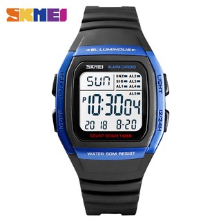 Relógio Esportivo Despertador Multifuncional Eletrônico Estudantil SKMEI 1278 Masculino LED Digital 12,24 Horas