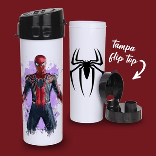 Garrafa Homem Aranha - Com Tampa Flip Top