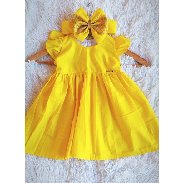 Vestido 1 ano store amarelo