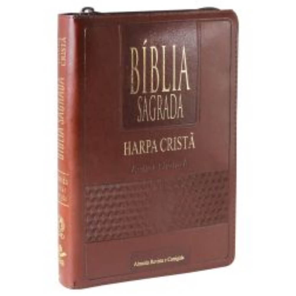 Bíblia Sagrada Letra Grande com Harpa Cristã - Capa couro sintético preto:  Almeida Revista e Corrigida (ARC)