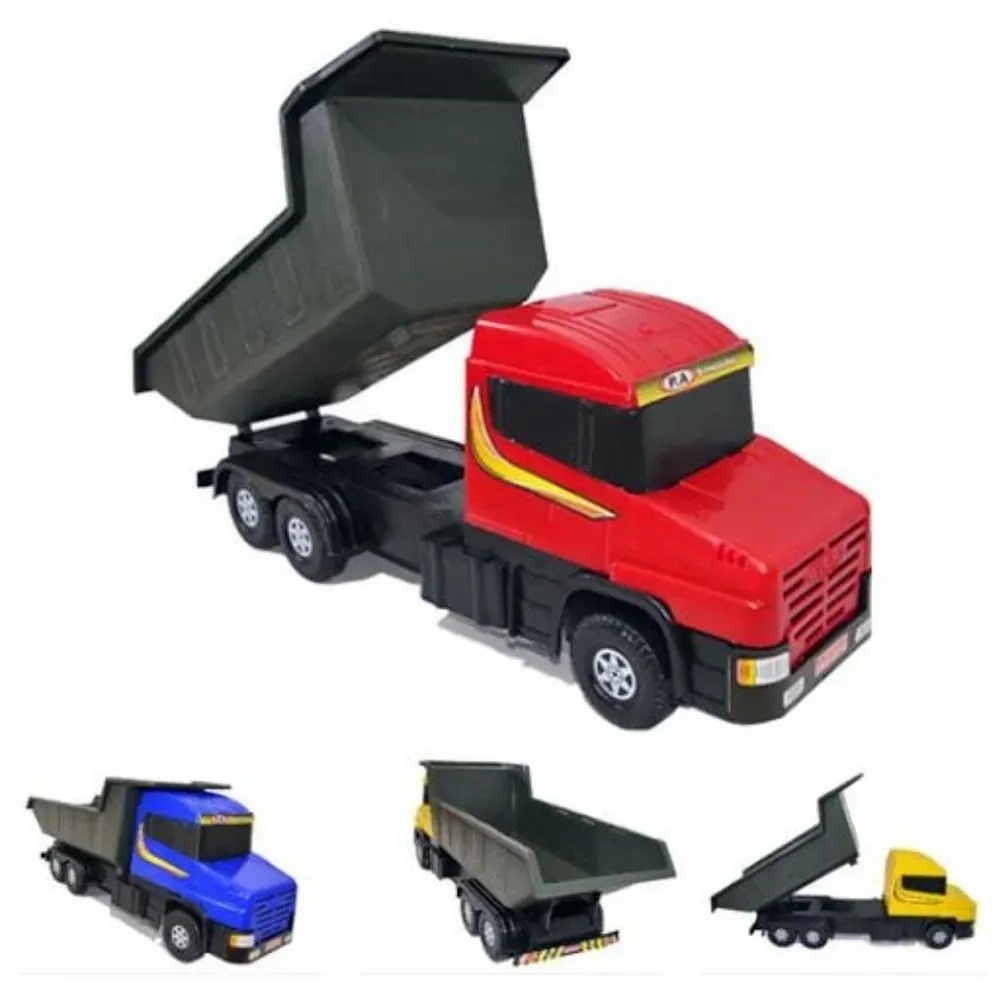 Caminhão Brinquedo com caçamba de lixo infantil em mdf