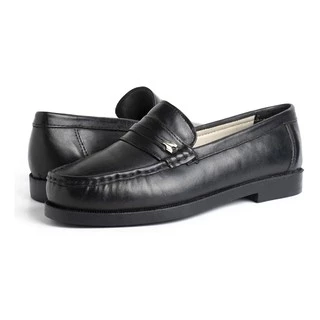 Sapato Masculino Mocassim Social Tradicional Couro Conforto Preto