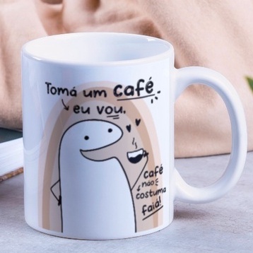 Caneca Flork Meme Tomá um Café eu Vou