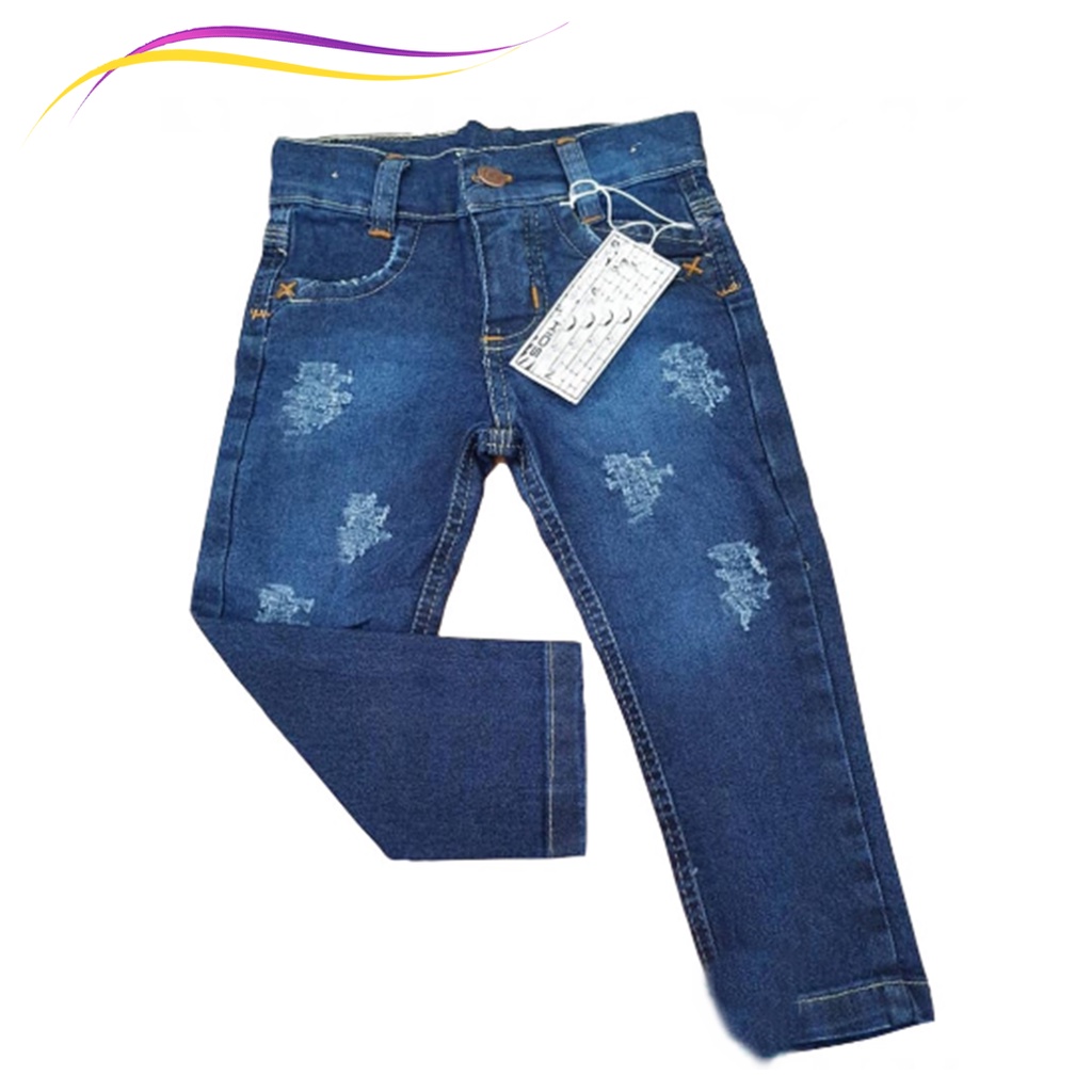 Calça jeans infantil hot sale masculina tamanho 4