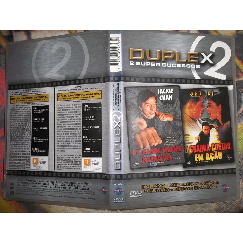 DVD O Grande Mestre Invencível O Guarda Costas Em Ação Original Duplex B