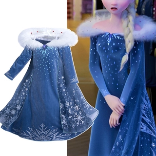 Dzyoleize Vestido de princesa Elsa azul para meninas Lantejoulas Frozen  Fantasia de Halloween para festa de aniversário de crianças