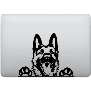 Adesivo de Notebook Cachorro Pastor Alemão Espiando