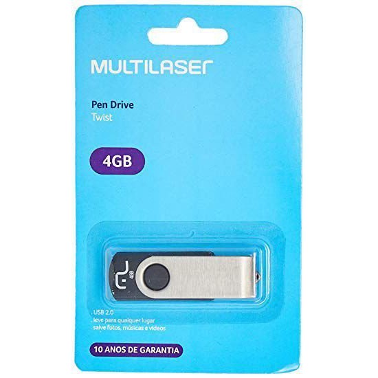 Pen drive 4gb Multilaser Twist PD586 Original Lacrado