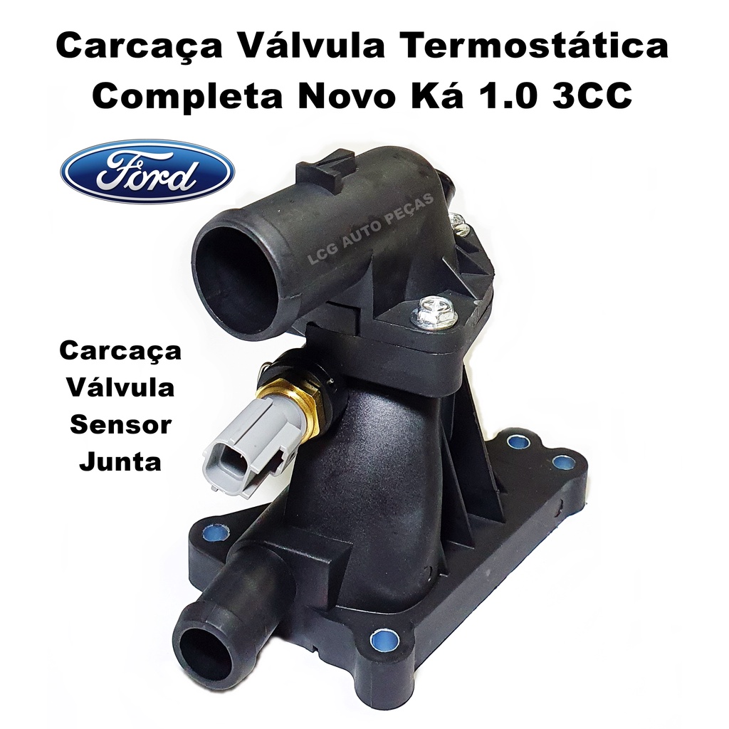 Carcaça Válvula Termostática Completa Ford Ká 1.0 3cc 12v | Shopee Brasil