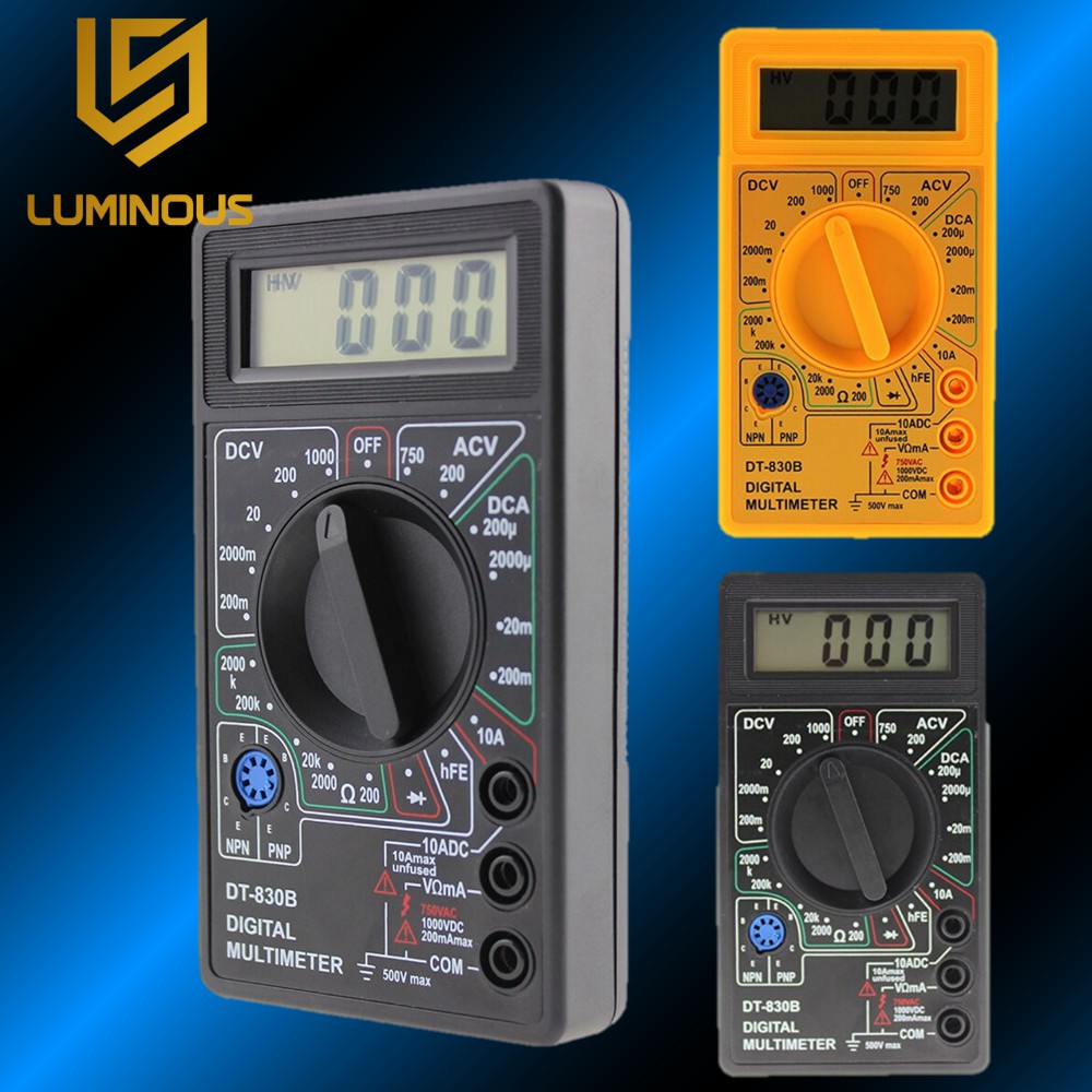 Multímetro Digital Ohmímetro Voltímetro Medidor de Voltagem LCD
