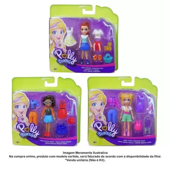 Conjunto Polly Pocket Pequeno Polly Fashion Floral - Mattel