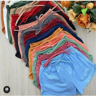 Kit com 10 Short curto malha canelada/ short canelado moda verão academia