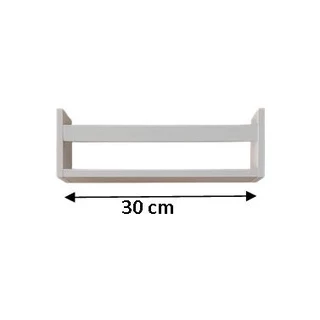 Prateleira Nicho com Barra, Para Cozinha, Banheiro, Cosméticos, Porta Toalha 100% mdf 30x11,5x10CM