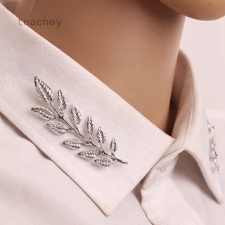 Conjunto 2pcs Broche De Colarinho Para Masculino E Mulheres Elegantes De Prata