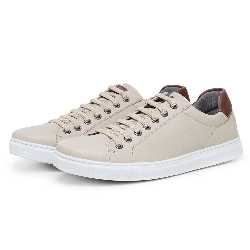 Sapatênis Masculino Casual Macio Confortavel Marfim