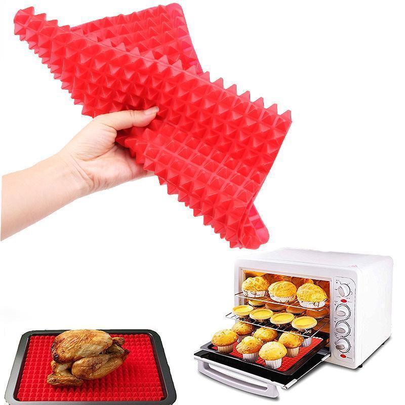 Tapete Culinario Silicone Para Forno Churrasco Microondas Vermelho