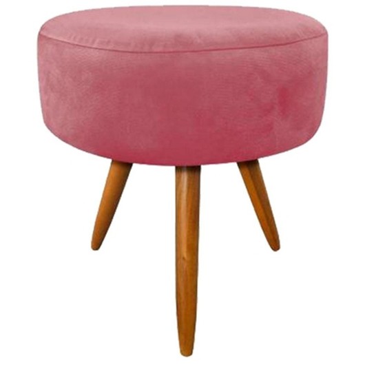Puff Puf Redondo Banqueta ROSE Pé Palito para Sala, Quarto, Hall de Entrada Decoração