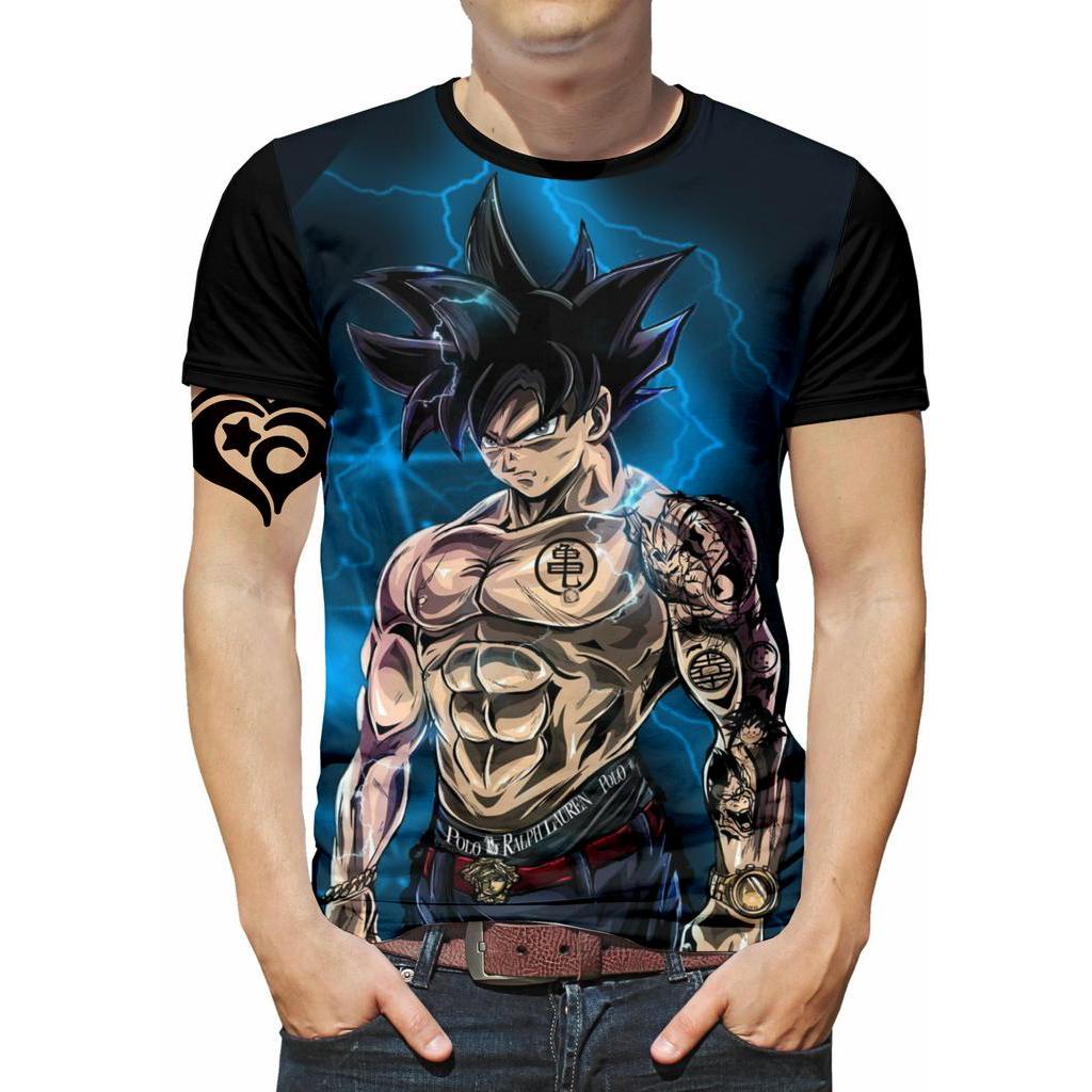 Camiseta Plus Size Goku Desenho Animado