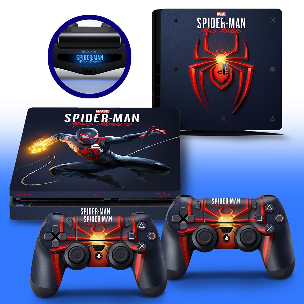 Skin Adesivo Ps4 Playstation 4 Slim Spider-Man Miles Morales