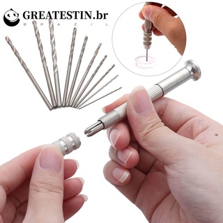 Otiestim Grampo Semi-Autoática Chifre De Madeira / Ferramentas De Molde De Resina Mini Twsit Chuck Furadeira Manual De Mão