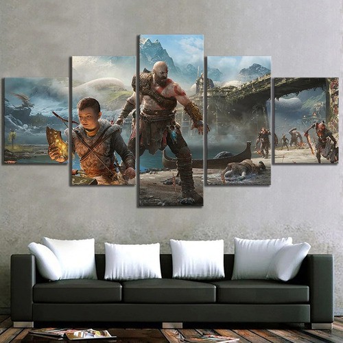 Quadro Decorativo God Of War Ragnarok 29x40 Com Moldura