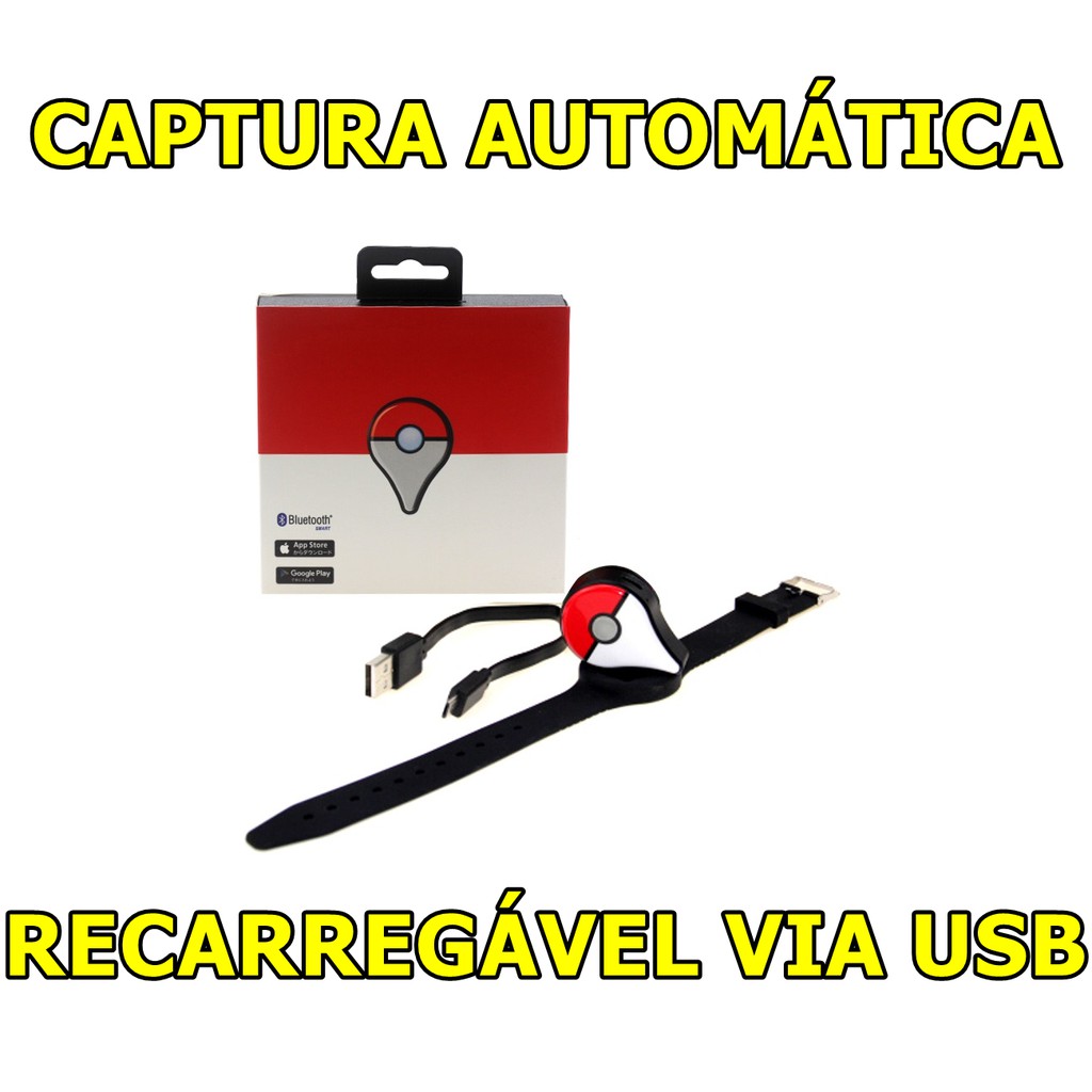 Pulseira Pokemon Go Plus Automático Recarregável via usb | Shopee