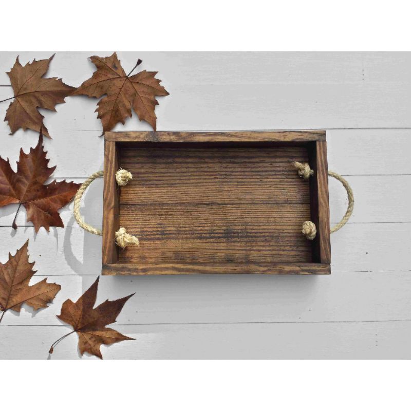 Bandeja Cantinho do Café de Madeira Porta xícaras, cápsulas