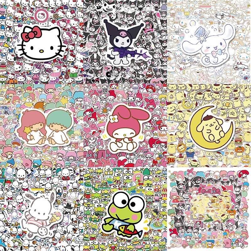200/100/Pcs 50 Novo Sanrio Adesivos Olá Kitty Kuromi Meu Melody Bonito Para Meninas Laptop Pele Kawaii Decalque