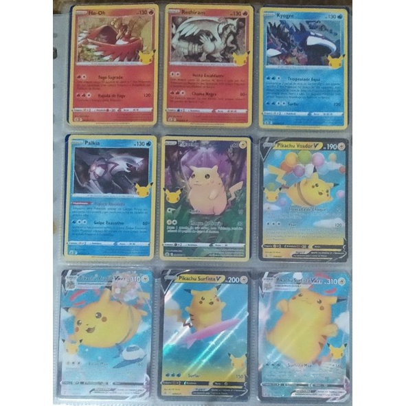 Pack Celebrações Cartas Raras Foil de Pokémon em Português, Magalu  Empresas