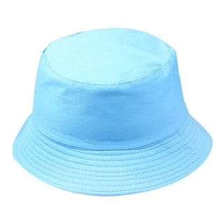 Boné Chapeu Balde Bucket Hat Liso Diversas Cores Azul Claro Preto