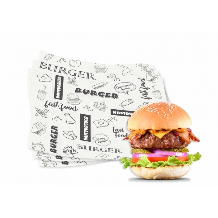 Papel Acoplado para Hamburguer - WHITE - 500 unidades, Embalagens para  Delivery e Fast-Food