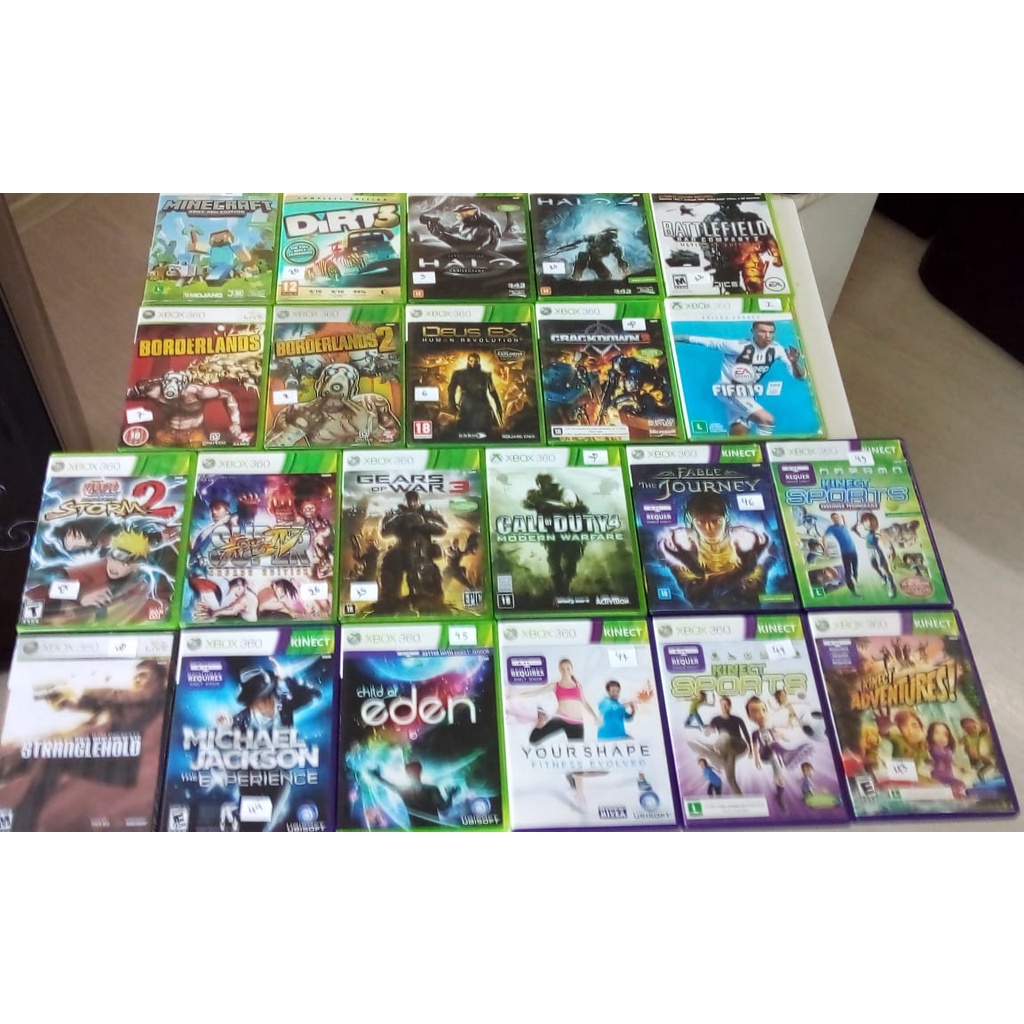 Jogos originais X box 360