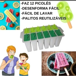 forma conjunto picolé sorve te palito 6 sorvetes por vez tema infantil  Fábrica Sorvete Picoleteira Forma