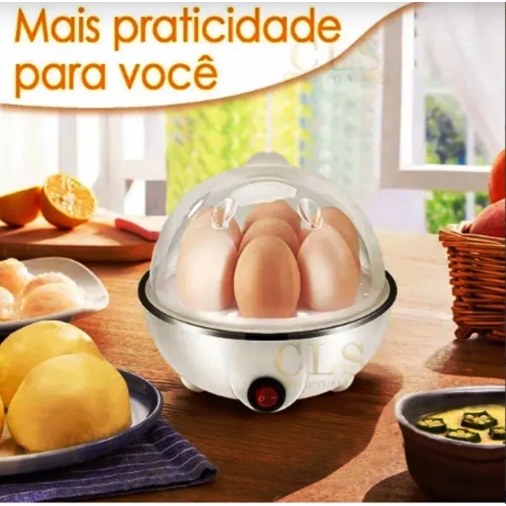 Maquina De Cozinhar Ovo Panela Elétrica Egg Cooker Portátil Cozinha 7 ...