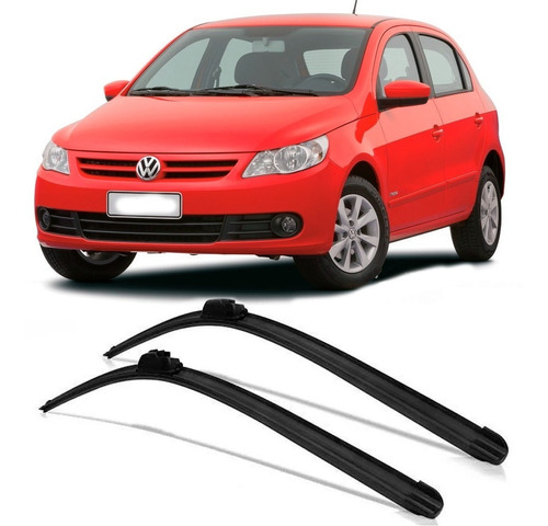 Par Palhetas Limpador Parabrisa Silicone Gol G5 2009 À 2012 (23''/15'')