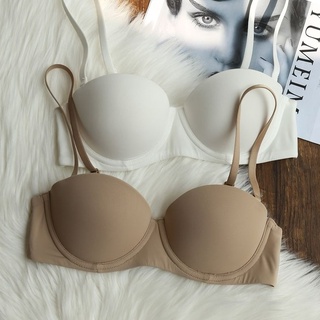 Soutien Mulher Sem Costura Meio Copo Seios Pequenos Push Up Top Support Steel Ring Sexybra
