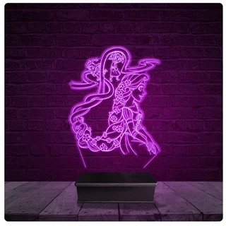 Luminária e Abajur Acrílico Led - Princesa Rapunzel 01