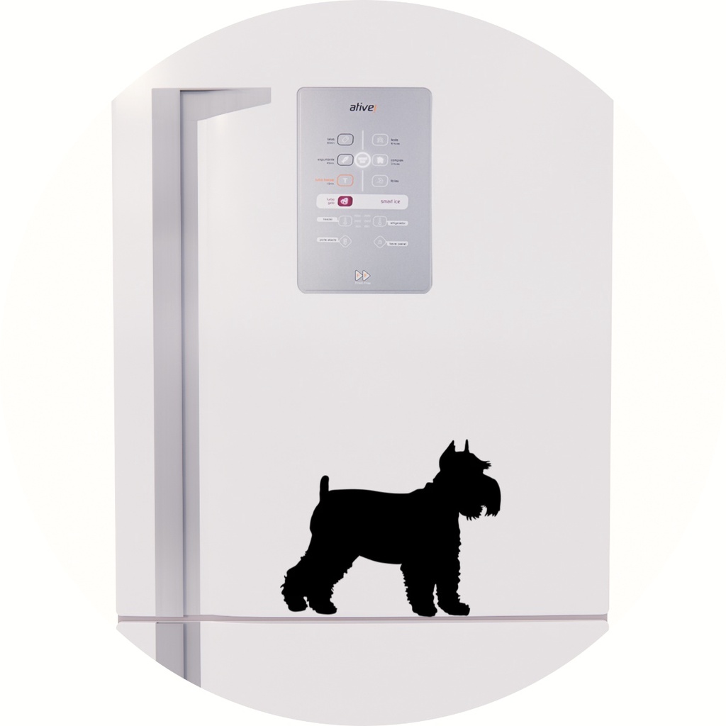 Schnauzer - Adesivo per cani, impermeabile, riflettente, per auto, paraurti, finestre, frigorifero, laptop, decorazione per la casa (25 cm