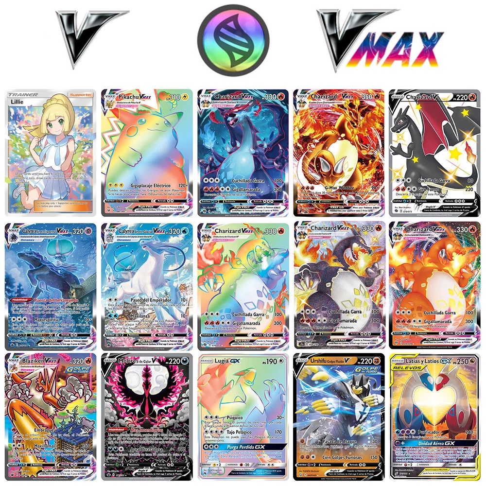 Kit 10 Cartas Pokemon Vmax
