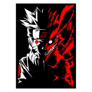 Placa Decorativa Rosto Naruto Desenho 21x30cm