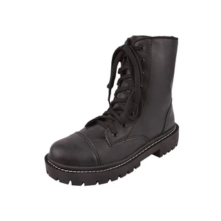 Coturno Preto Tratorado Feminino Zíper Tendência Bota Feminina Moda Blogueira