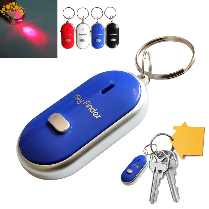 Led Key Finder Localizador Encontrar Chaveiro Chaves Perdidas De Controle De Som Prático Portátil Apito Acessórios