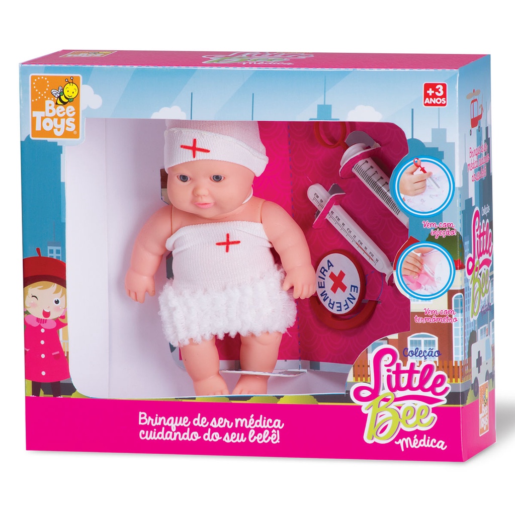 Bebê Reborn Nurse Laura Baby 40cm com Acessórios, Shopping