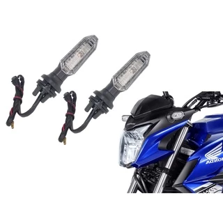 Par Pisca Seta Com Lâmpada Led Modelo Cb 250f Twister Nova Adaptável Cg Titan Fan Cargo Start 125 150 160 De 2014 Até 2022