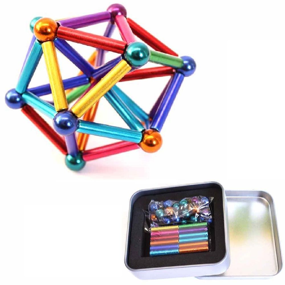 Compra online de 3MM 1000 512 PCS Bolas magnéticas Buckyballs Neocube Puzzle  Blocos de construção magnéticos Conjunto de pressão de liberação de  brinquedos Crianças brincando de brinquedos Jogos de brainstorming