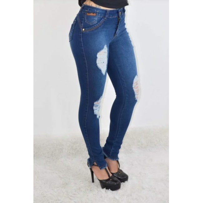 Calça Jeans Cintura Alta feminina - Rosa Shock Jeans