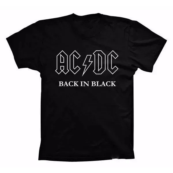 Camiseta Personalizada Acdc Back In Black Shopee Brasil