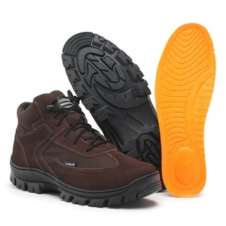 Bota Militar Schiareli 980 Marrom Moda Conforto Estilo Coturno Segurança