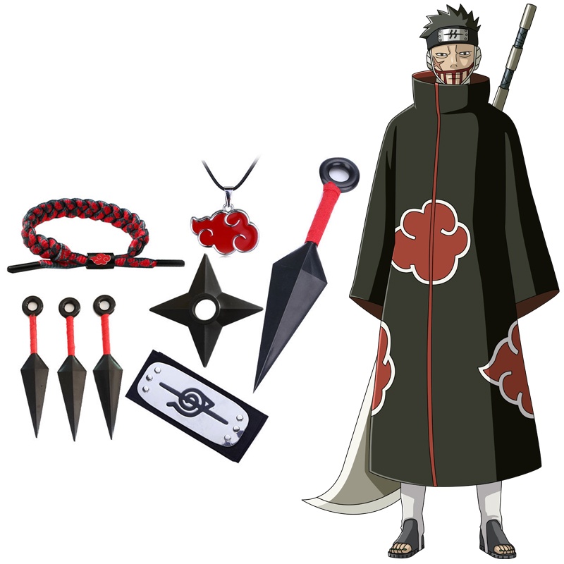 Kit Naruto Boruto - Bandana Aldeia da Folha + Colar / Pingente Tsunade +  Anel Akatsuki Itachi : : Moda